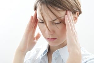 woman with headache
